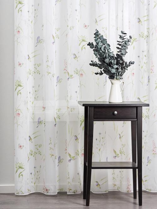 Fényáteresztő kész függöny 5355 színes madaras 120x190cm