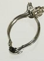 Függöny díszcsipesz ezüst nagy