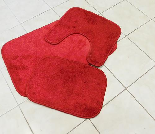 Fürdőszobai szett  3 részes piros