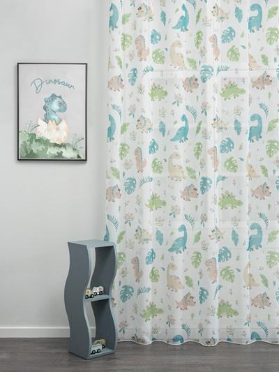 Gyerekmintás voila kész függöny Dinoszaurusz 180x240cm