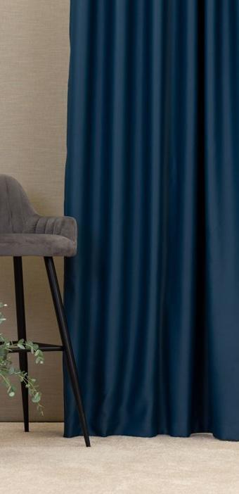 Kész blackout sötétítő függöny 38 sötétkék 160cm magas 130cm széles párban