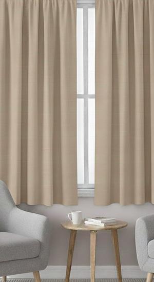 Kész blackout sötétítő függöny homok AG280 135x90cm ráncolóval párban