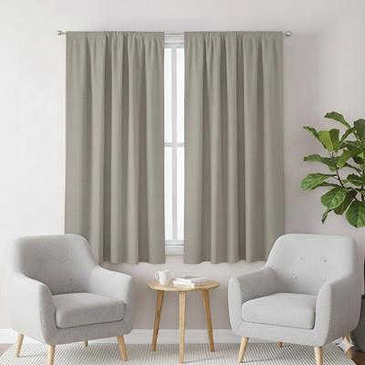 Kész blackout sötétítő függöny szürkésdrapp AG280 140x130cm bújtatós ráncolóval párban