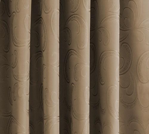 Kész sötétítő dekor függöny Panni camel 160x130cm párban