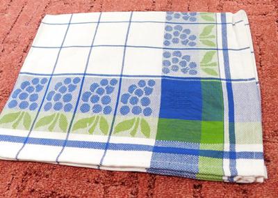 Konyharuha fehér kék mintás