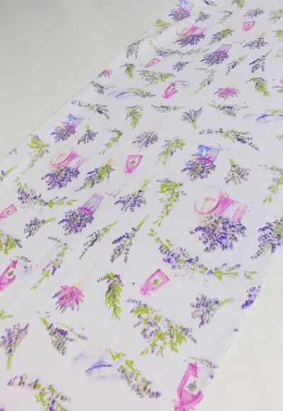 Levendulás pamut asztali futó 32x170cm