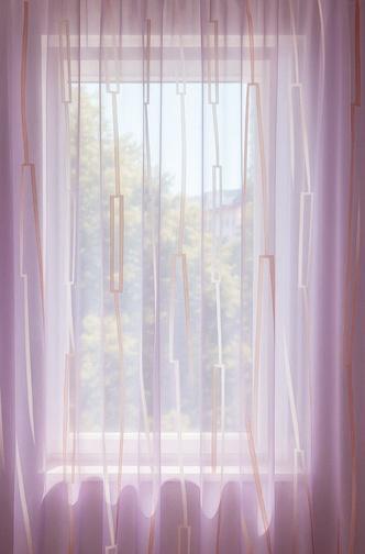 Lila arany fehér nyírt mintás organza kész függöny 180x200cm
