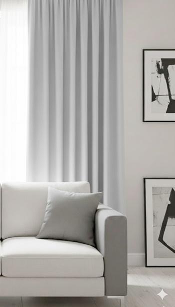 Panama 33 világosszürke kész sötétítő-dekor függöny 185x140cm