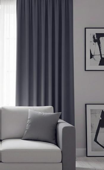 Panama 53 szürke kész sötétítő-dekor függöny 250x140cm