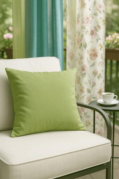 Panama díszpárna zöld 33x33cm