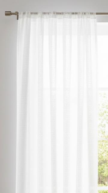 Sable kész függöny Dolores fehér 150x110cm bújtatós