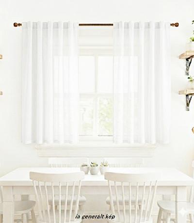 Sable kész függöny Primula 01 fehér 160x120cm párban