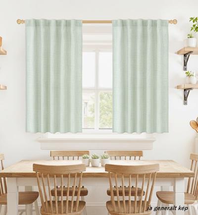 Sable kész függöny Primula 13 menta zöld 135x140cm párban