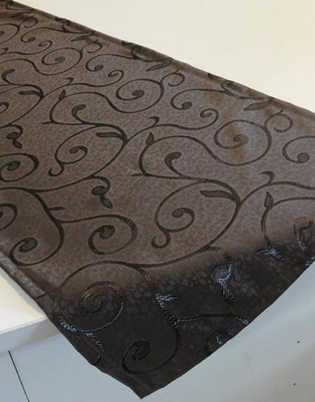 Szatén asztalközép D. sötétbarna 35x85cm