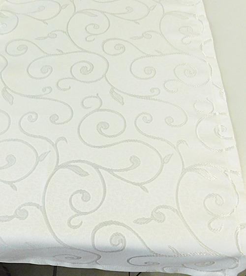 Szatén asztalközép D. törtfehér 35x85cm