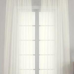 Dreher organza kész függöny Mirabella ecrü párban 180x130cm rúdra fűzhető