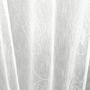 Ecrü struktúr kész függöny hímzett rózsa mintával 100x130cm