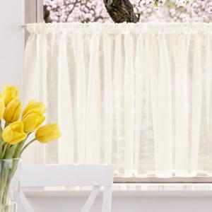 Egyszínű ecrü voila vitrage függöny 90x90cm