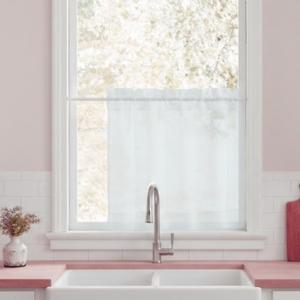 Egyszínű törtfehér sable vitrage függöny  Selena 100x100cm