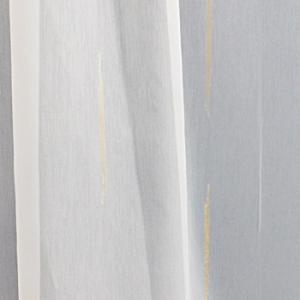 Fehér batisz kész függöny 10114 arany beszövéssel 130x120cm bújtatós