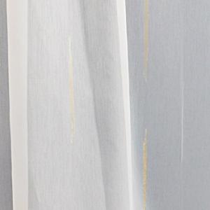 Fehér batisz kész függöny 10114 arany fehér beszövéssel 110x80cm bújtatós