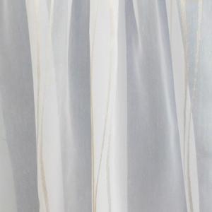 Fehér batiszt kész függöny bézs mintával Szabina 100x120cm