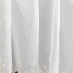 Fehér batiszt vitrage függöny fehér hímzéssel 60x140cm