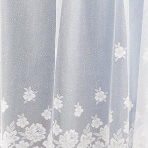 Fehér bordűrös jaquard kész függöny 6635 190x190cm