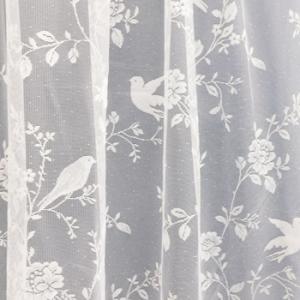 Fehér jaquard kész függöny madaras 180x180cm