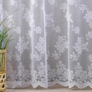 Fehér jaquard kész függöny TK1001 90x100cm bújtatós