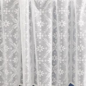 Fehér jaquard vitrage függöny Hópehely 60x180cm
