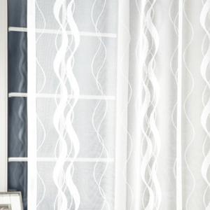 Fehér jaquard vitrage függöny hullámos 3899 80x110cm