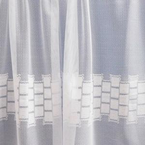 Fehér jaquard vitrage függöny kockás 70x170cm