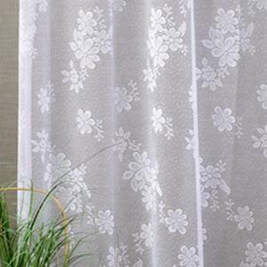 Fehér jaquard vitrage kész függöny TK1001 80x120cm