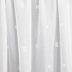 Fehér kész függöny fehér kis mintával 70x140cm bújtatós