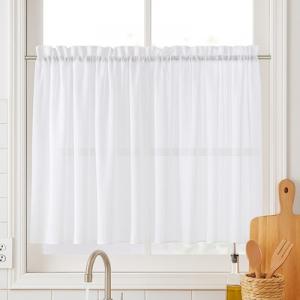 Fehér sable kész függöny Cora F. 100x90cm