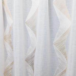 Fehér sable kész függöny drapp árnyalatai mintával HSZ88 100x120cm
