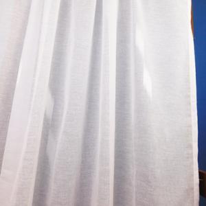 Fehér sable kész függöny fehér rombusz mintával 130x150cm természetes hatású