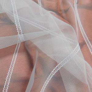 Fehér sable kész függöny Lorena 01 csíkos 160x240cm