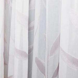 Fehér sable kész függöny mályva leveles minta 140x140cm