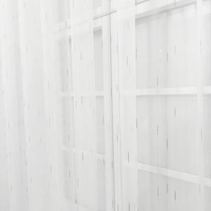 Fehér sable kész függöny noppos beszövésekkel 175x280cm ezüst szürke