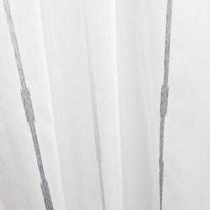 Fehér sable kész függöny szürke csíkos mintával 180x270cm