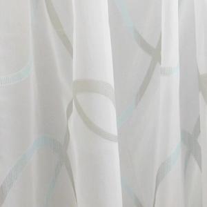 Fehér sable kész függöny szürke kék minta 97x210cm