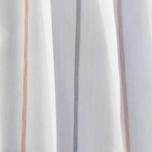 Fehér sable kész függöny terra szürke csíkos 120x150cm