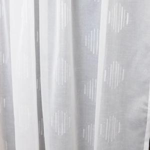Fehér sable kész függöny VV88 ezüst fehér mintával 50x120cm