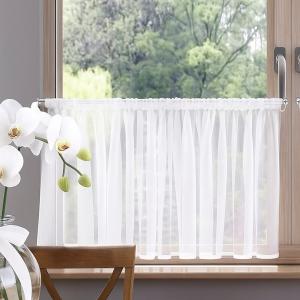 Fehér sable vitrage függöny 80x130cm A.