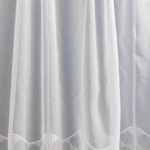 Fehér sable vitrage függöny hímzett KK6088 kb:60x150cm