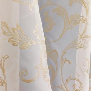 Fehér voila kész függöny 3D mintával barokk 120x140cm