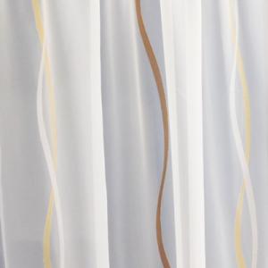 Fehér voila kész függöny barna drapp fehér Hullám 100x100cm bújtatós