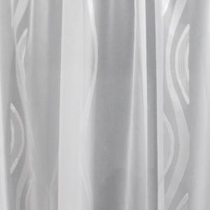 Fehér voila kész függöny ezüstös hullámos D. 160x160cm